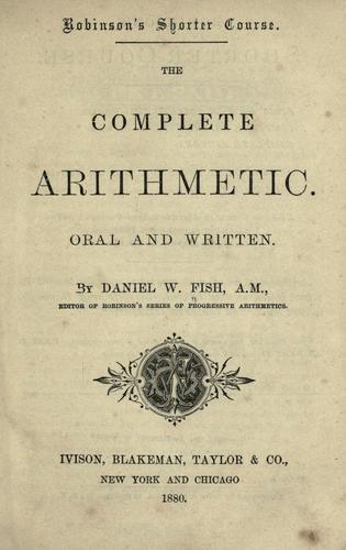 Cover for The complete arithmetic