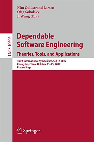 Cover for Dependable Software Engineering. Theories, Tools, and Applications
