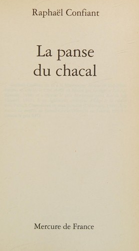 Cover for La panse du chacal