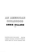 Cover for An American childhood