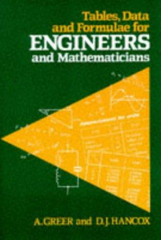 Cover for Tables, Data and Formulae for Engineers and Mathematicians