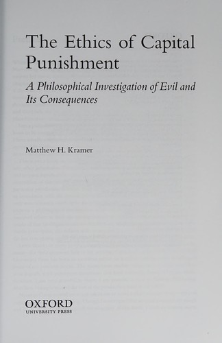 Cover for Ethics of Capital Punishment