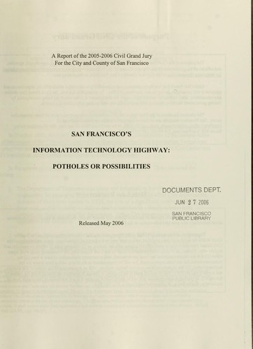 Cover for San Francisco's information technology highway