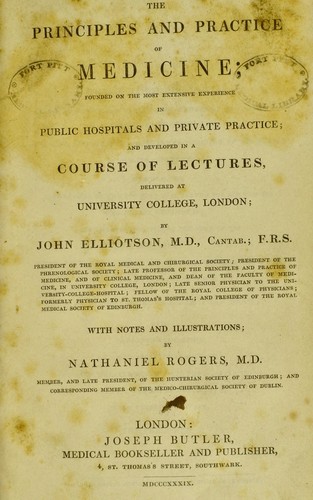 Cover for The principles and practice of medicine