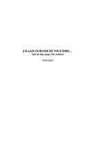 Cover for J'allais oublier de vous dire--