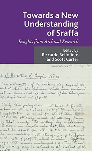 Cover for Towards a New Understanding of Sraffa