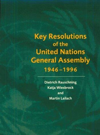 Cover for Key Resolutions of the United Nations General Assembly 19461996