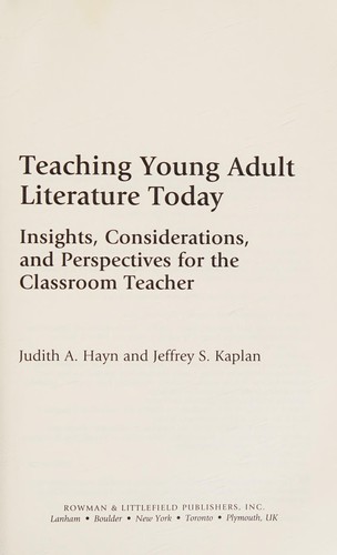 Cover for Teaching young adult literature today