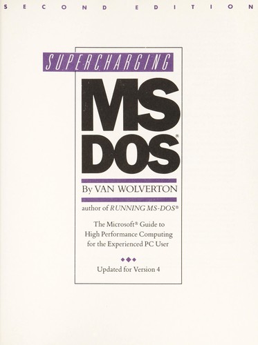 Cover for Supercharging MS-DOS