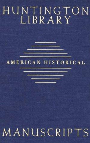 Cover for Guide to American Historical Manuscripts in the Huntington Library