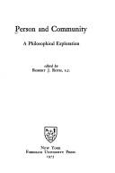 Cover for Person and community