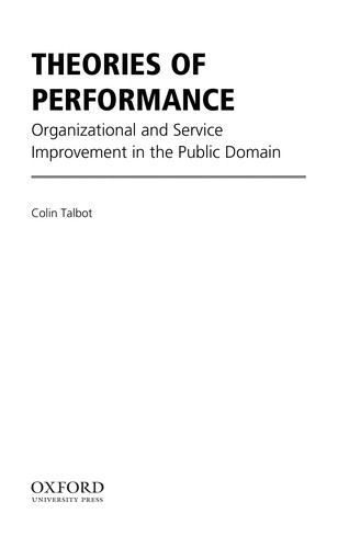 Cover for Theories of performance