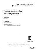Cover for Photonics packaging and integration IV