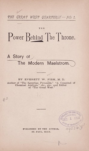 Cover for The power behind the throne