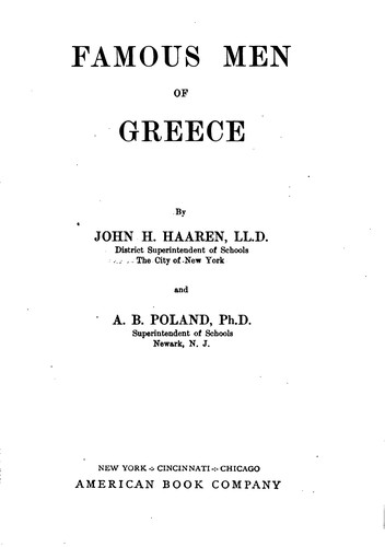 Cover for Famous men of Greece