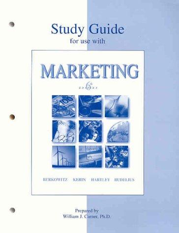 Cover for Study Guide to accompany Marketing