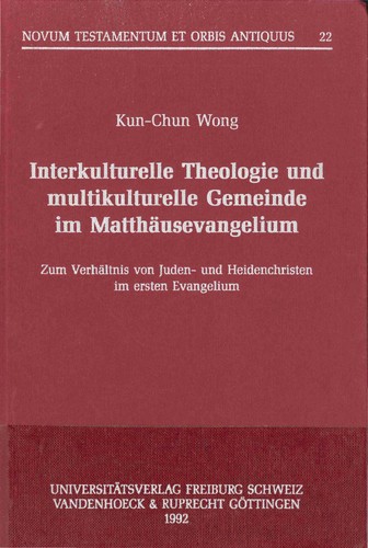 Cover for Interkulturelle Theologie und multikulturelle Gemeinde im Matthäusevangelium
