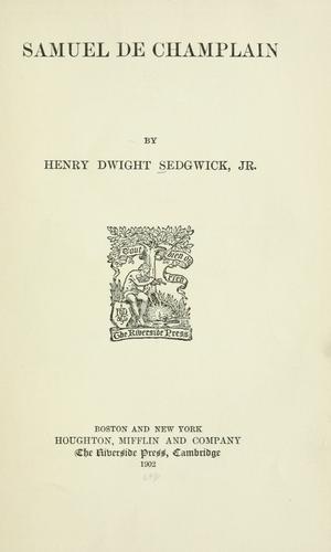 Cover for Samuel de Champlain