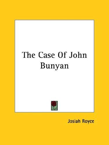 Cover for The Case of John Bunyan