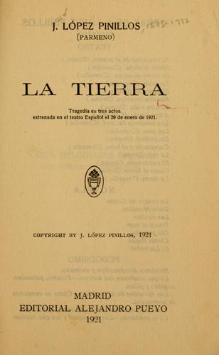 Cover for tierra : tragedia en tres actos