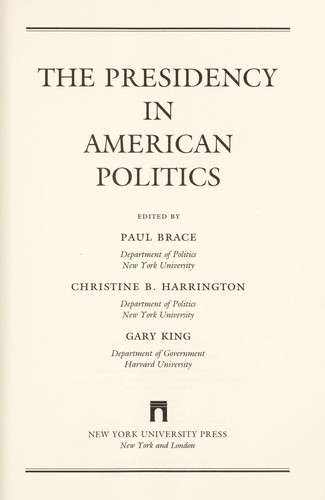 Cover for The Presidency in American politics