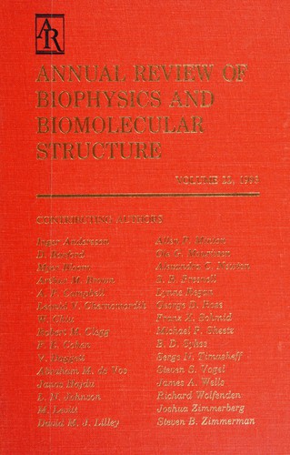 Cover for Annual Review of Biophysics and Biomolecular Structure