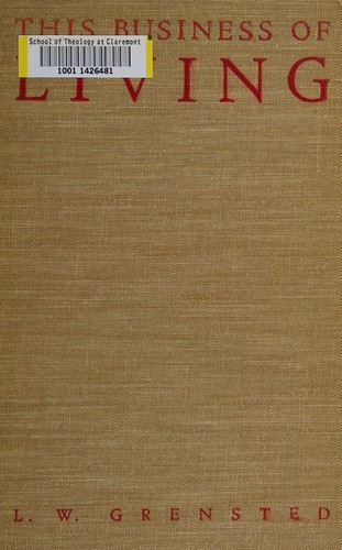 Cover for This business of living