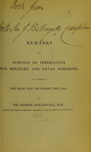 Cover for Remarks on schools of instruction for military and naval surgeons