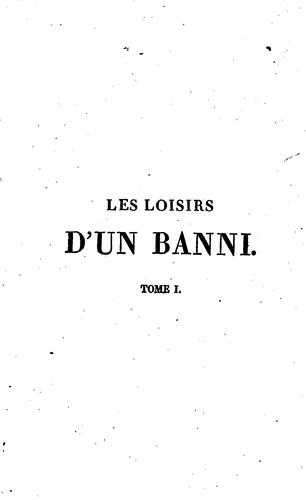 Cover for Les loisirs d'un banni