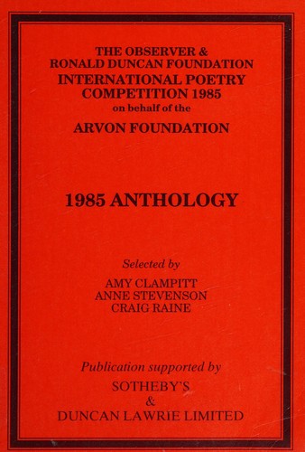Cover for 1985 Anthology