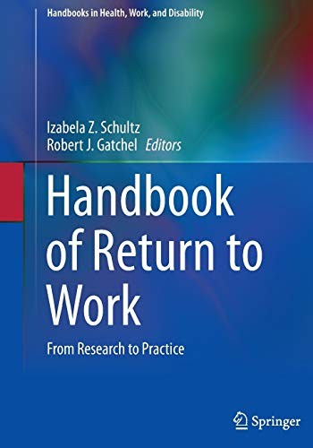 Cover for Handbook of Return to Work