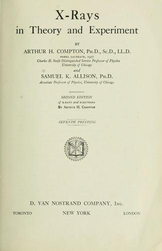 Cover for X-rays in theory and experiment