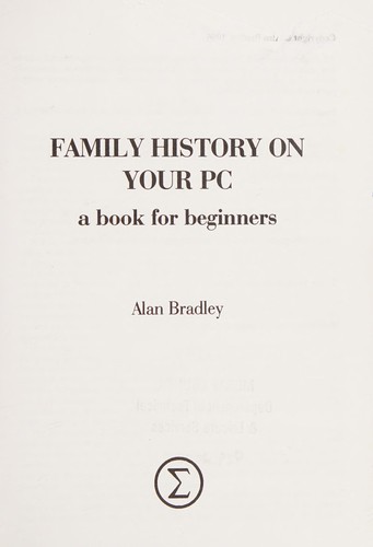 Cover for Family History on Your PC