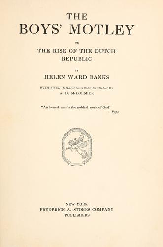 Cover for The boys' Motley