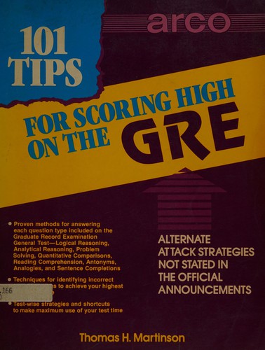 Cover for 101 tips for scoring high on the GRE