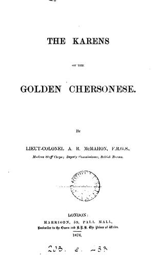 Cover for The Karens of the Golden Chessonese