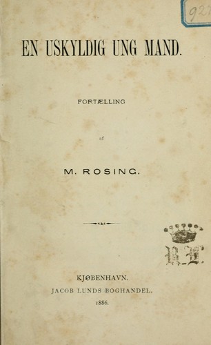 Cover for En uskyldig ung mand
