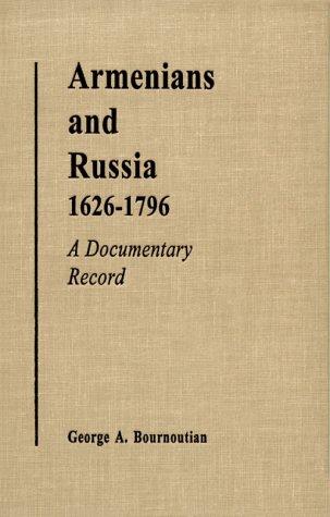 Cover for Armenians and Russia, 1626-1796
