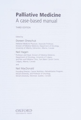Cover for Palliative Medicine