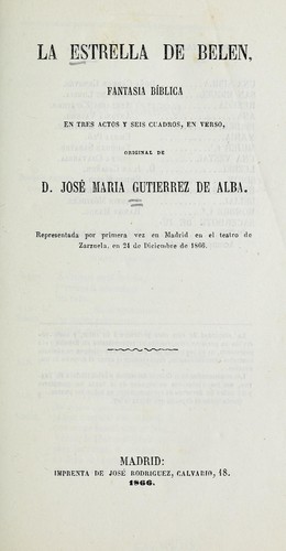 Cover for La estrella de Belén