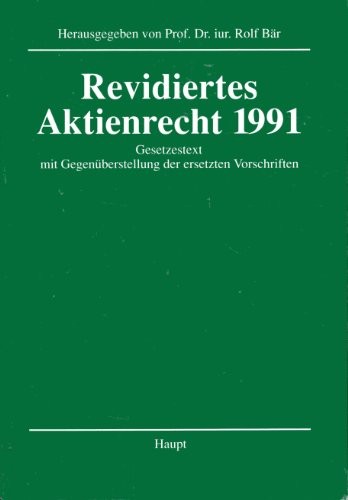 Cover for Revidiertes Aktienrecht 1991