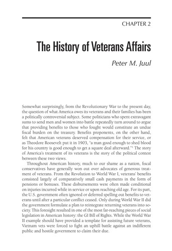 Cover for Serving America's veterans