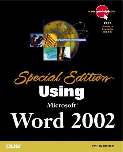 Cover for Using Microsoft Word 2002