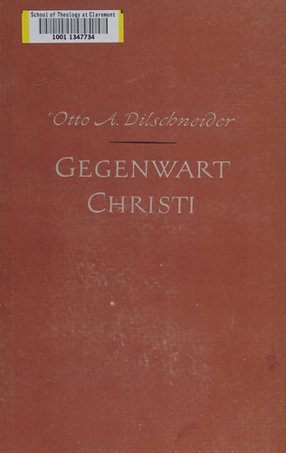 Cover for Gegenwart Christi (Christus praesens)