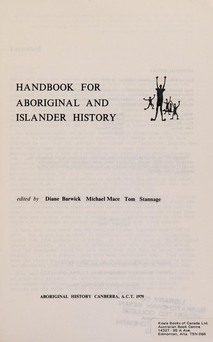 Cover for Handbook for Aboriginal and Islander history