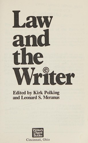 Cover for Law and the writer
