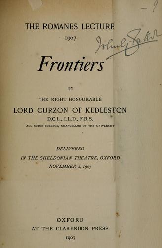 Cover for Frontiers