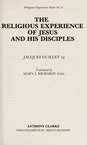 Cover for The religious experience of Jesus and His disciples