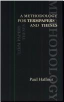 Cover for A Methodology for Term Papers and Theses