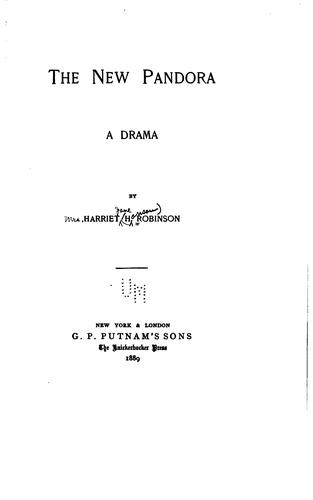 Cover for The New Pandora: A Drama